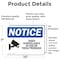 Signmission Video Surveillance In Use On These Premises OSHA Notice Sign, Vinyl Decal, 10in W x 7in L, 2PK OS-2PACK-NS-D-710-L-16813 - alternate 3